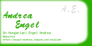 andrea engel business card